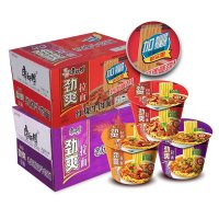 康师傅劲爽拉面4桶口味混合