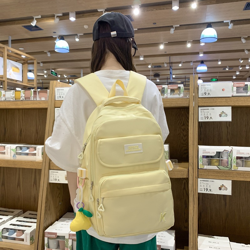 双肩包休闲简约韩版日系新款背包大容量清新甜美初高中学生书包