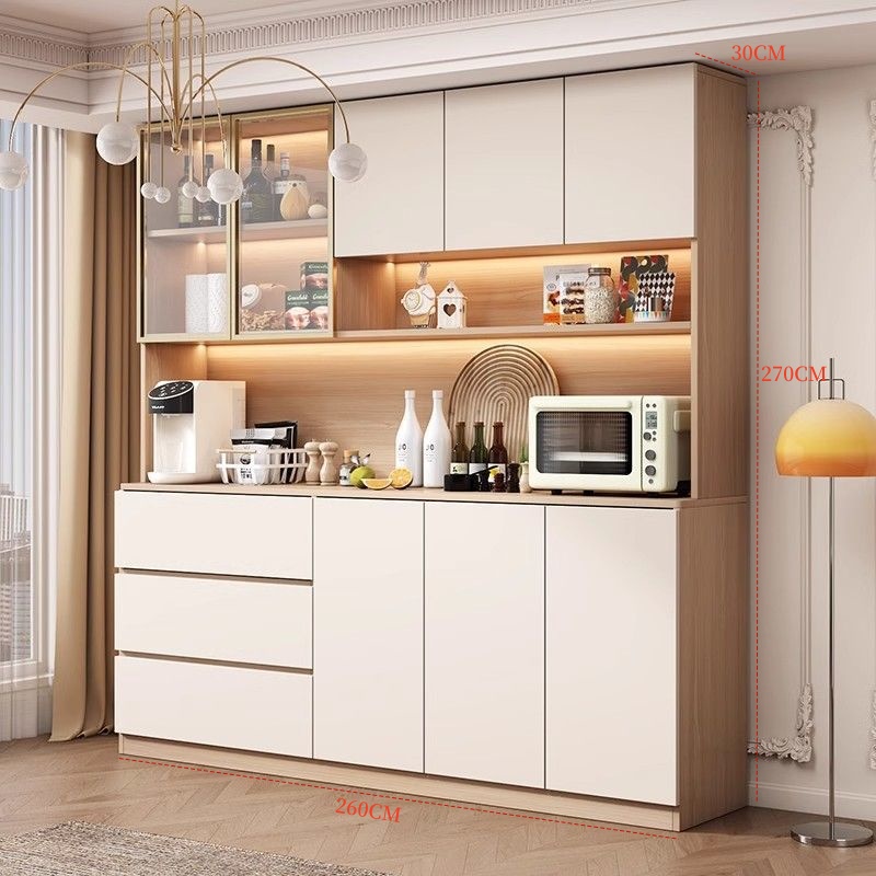 沃灏 茶水柜餐边柜储物柜厨房碗柜餐厅备餐柜定制餐边柜支持样式定制高清大图