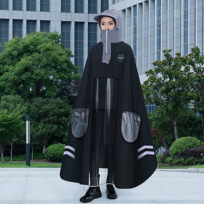 正雨电动电瓶车雨衣加大加厚长款全身防暴雨新款女款摩托专用防水雨披9063图片