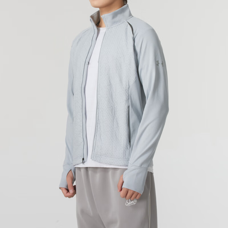安德玛(Under Armour)男装新款运动跑步训练休闲上衣开衫舒适夹克外套1342707-011 ZP