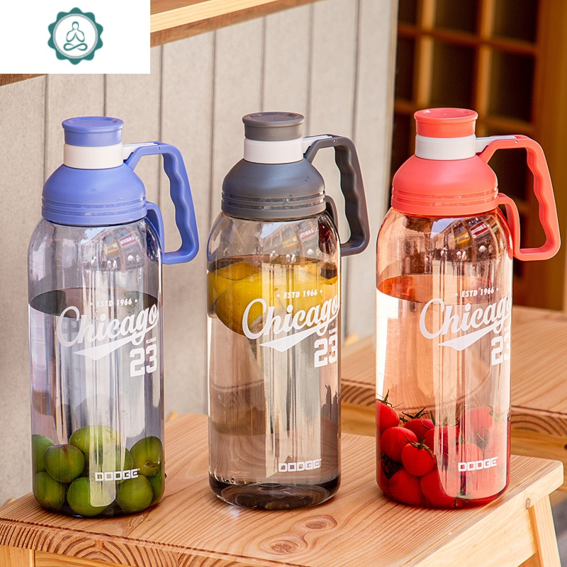 大水杯2000超大男大容量太空杯水壶户外便携塑料杯子女运动水瓶 封后