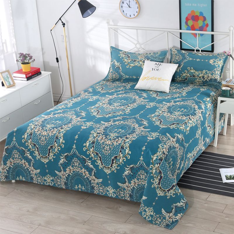 床单 床单单件宿舍双人床单三件套榻榻米炕单 神秘繁花 0.9*2.2米床单单件【小床用】