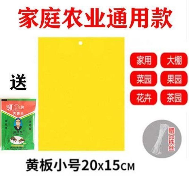 大棚果园花园专用黄板粘虫蓝板双面特粘粘虫板诱虫板灭小飞虫果蝇 10张 黄色通用送诱蝇药[家庭推荐]