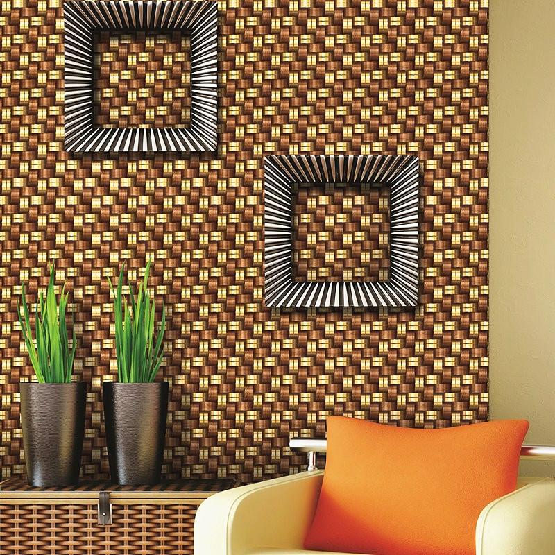 藤编编织纹防水个性化墙纸餐厅咖啡馆会议室酒吧包店鞋店背景壹德壹
