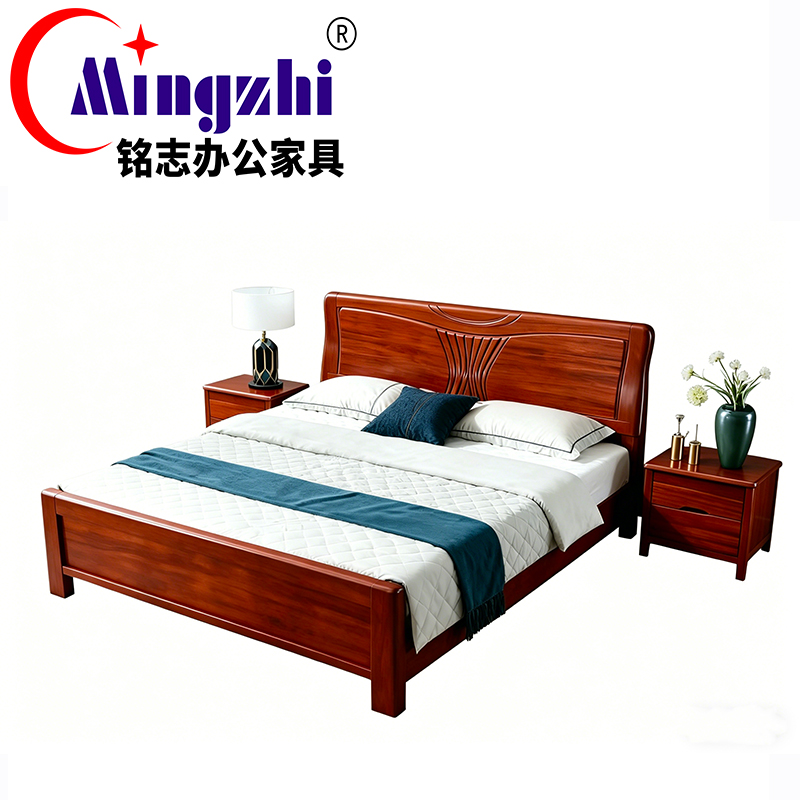 铭志办公家具 实木床 MZC-002(1800*2000*1130mm)张高清大图