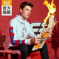 361°连帽套头卫衣男2019春季新款大吉大利361°串标拼接运动服男士