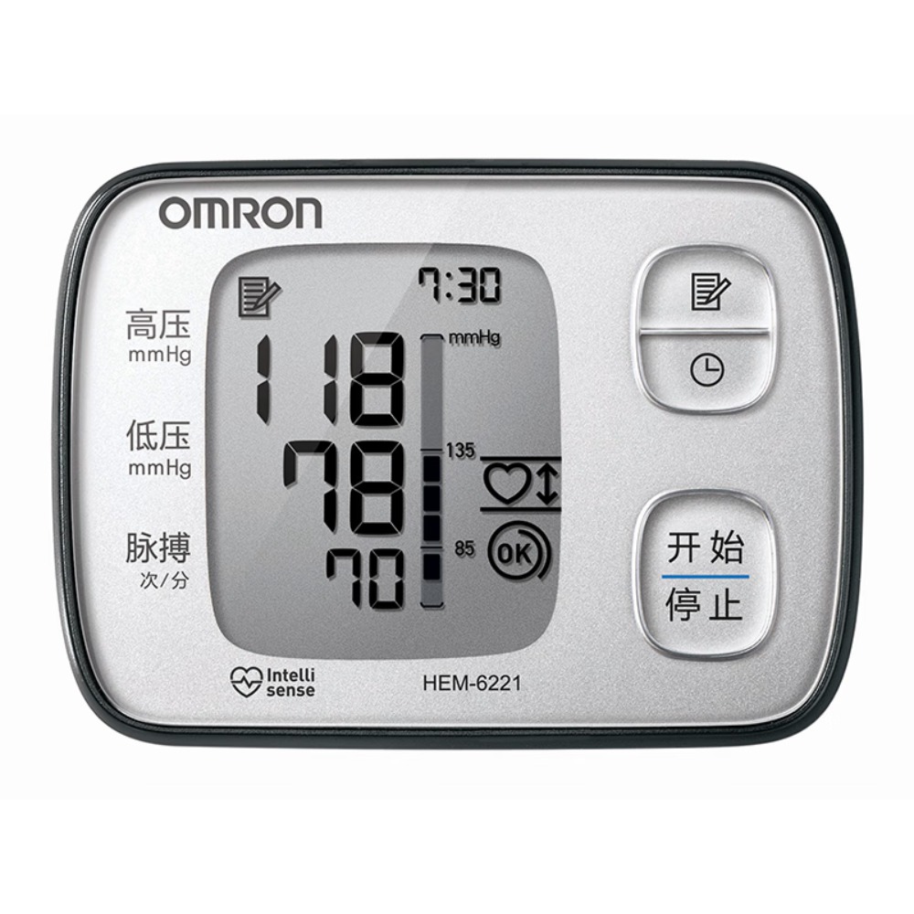 欧姆龙(OMRON)电子血压计家用手腕式医用测量血压仪智能全自动礼品实用送老人HEM-6221高清大图