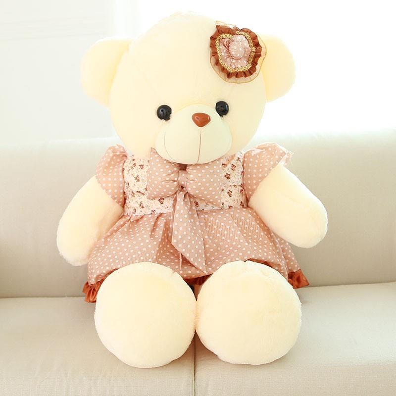 穿裙子泰迪熊布娃娃可爱大号毛绒玩具玩偶抱抱熊公仔生日女孩