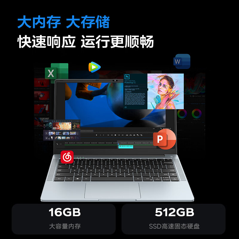 联想生态品牌异能者P14H-E(酷睿I3-12300HE 16G 512GB) 14寸 轻薄笔记本电脑英特尔强芯 办公学习便携年会礼物企业财务电脑 时尚美观高清大图