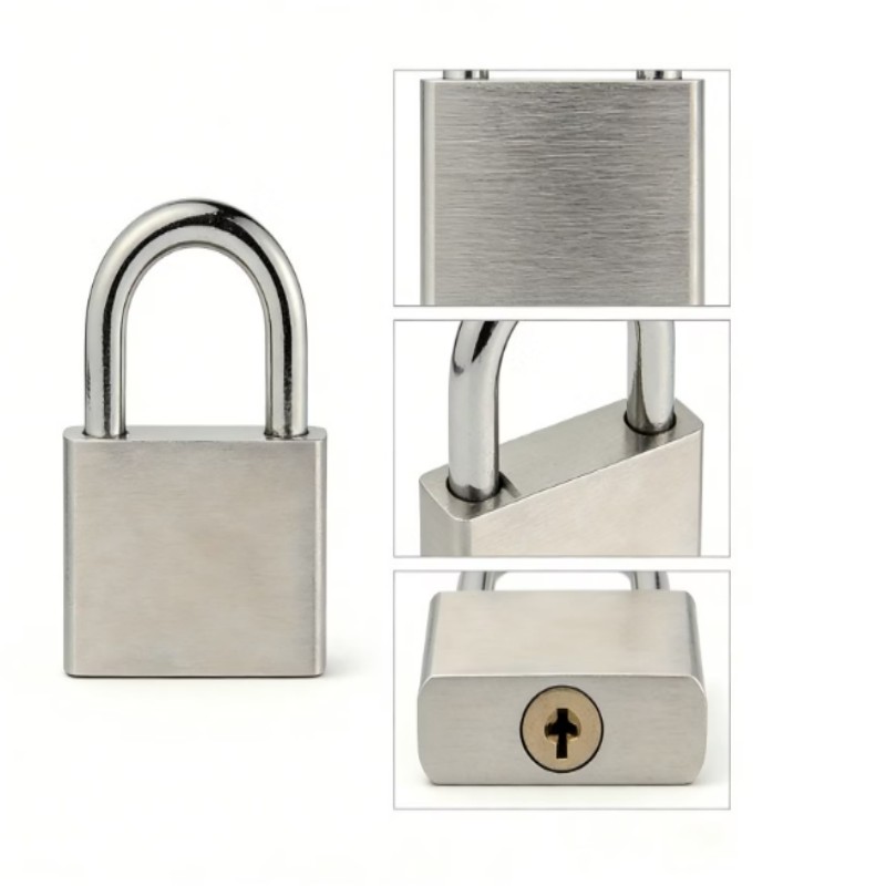 鼎鑫实业DX-52 30mm*20mm 不锈钢挂锁 (计价单位:个) 银色高清大图