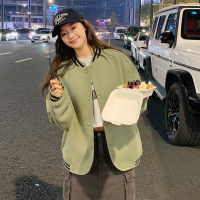 唐狮春季字母仿呢棒球服外套女宽松潮百搭减龄