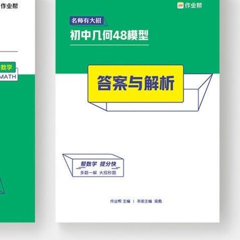 初中几何48模型作业帮 名师有大招初一初二初三中考数学必刷题 单本48答案 解析