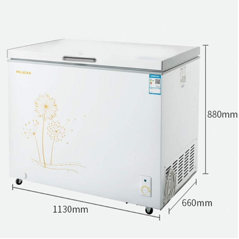美菱(MELING) 300升卧式商用大冰柜冷冻单温柜家商两用 BC/BD-300DT 货期5-10天