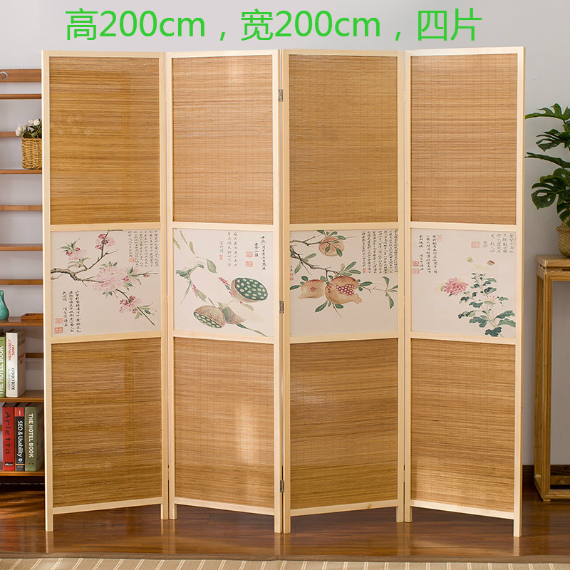BONJEAN中式屏风隔断移动折屏折叠隔断折叠客厅简约现代实木办公室屏风高清大图