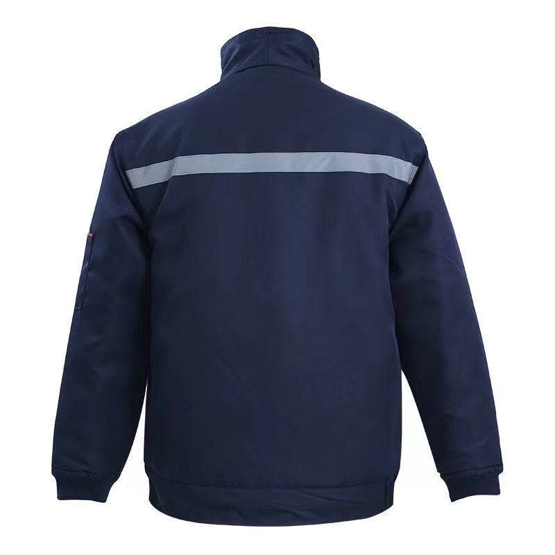 冬季工作服套装男袄棉服反光条中长款工装棉衣冷库防寒服加厚带帽莎丞图片