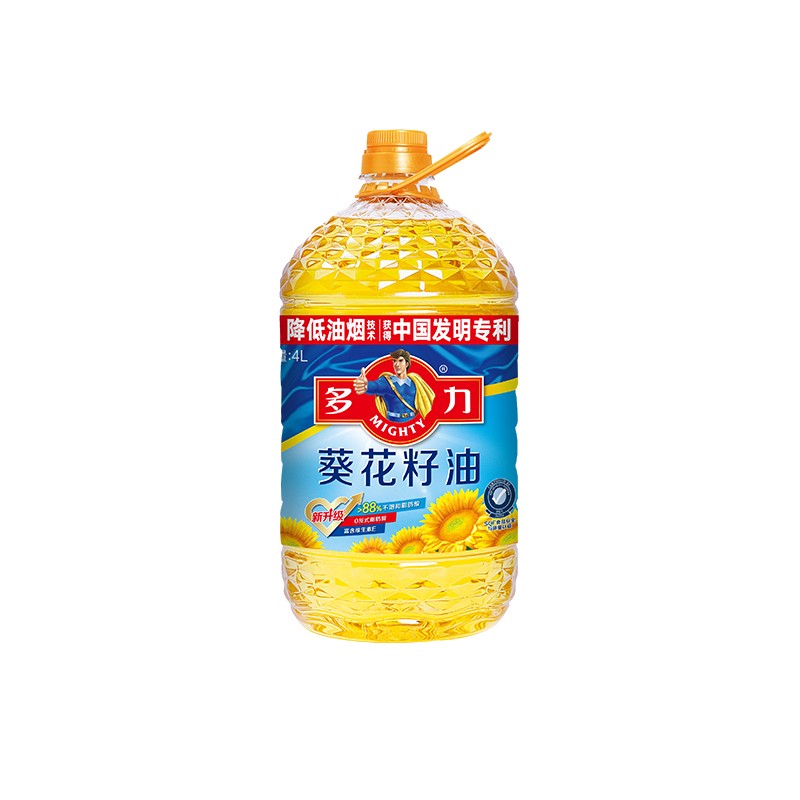 多力葵花籽油4L物理压榨一级食用油四升家用桶装油炒菜健康营养油
