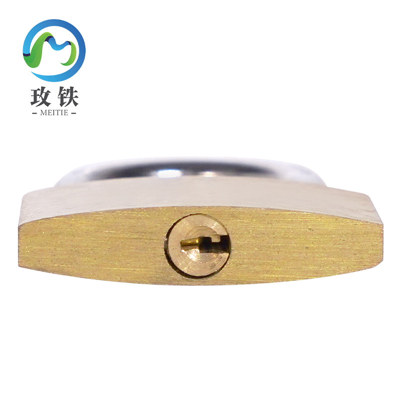 玫铁铜挂锁配3把钥匙20mm单开把高清大图