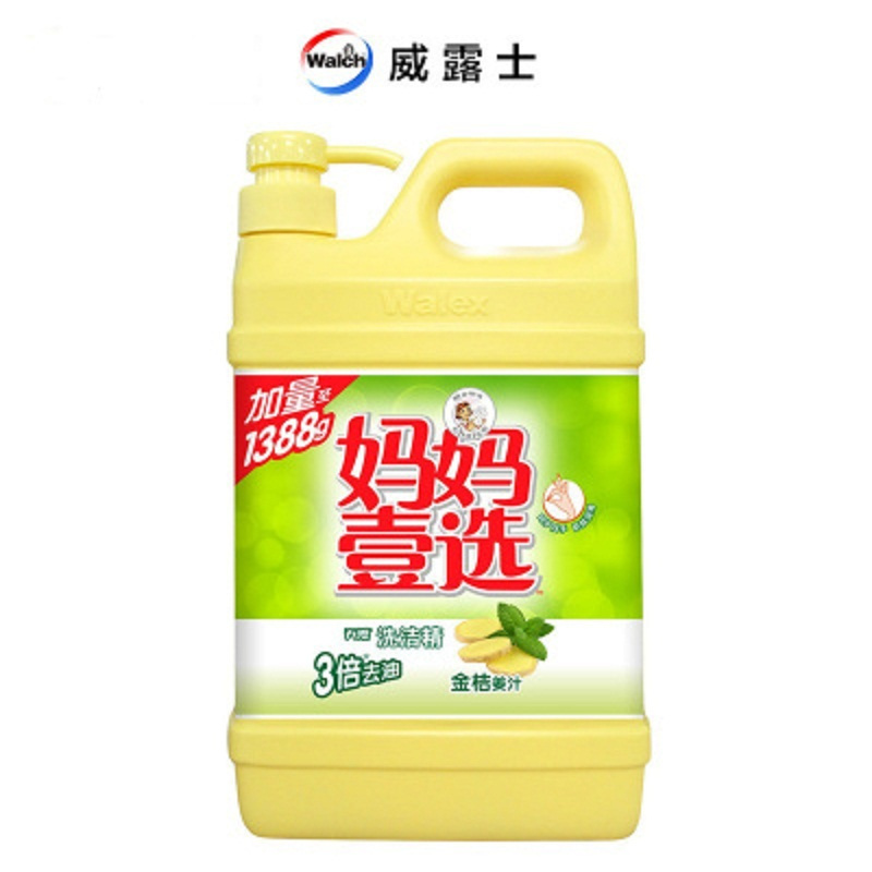 妈妈壹选 黄瓶洗洁精 金桔姜汁 1.388kg (单位:瓶)