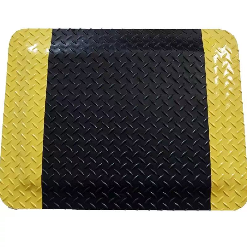 中锦科技 防静电抗疲劳地垫 黄边黑色 600*900*20mm 件高清大图