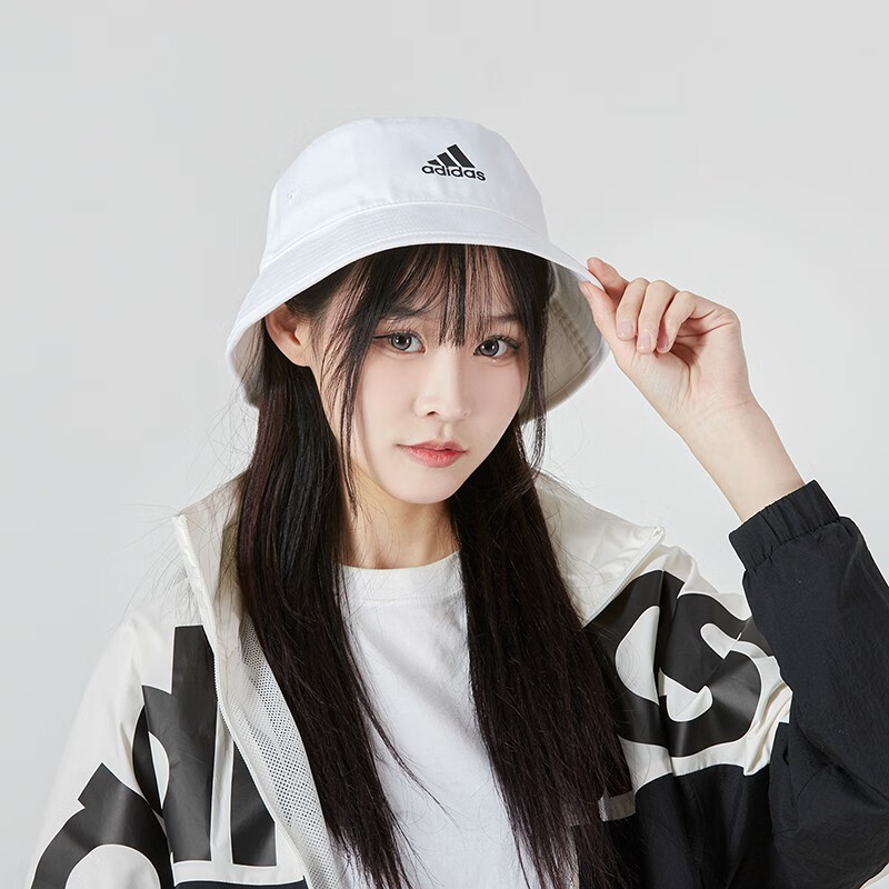 阿迪达斯 (adidas)男帽女帽2023夏季新款运动帽户外出行遮阳帽时尚渔夫帽情侣休闲帽 H36811