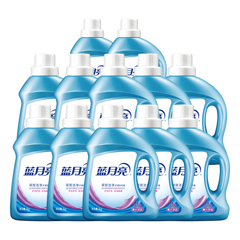 蓝月亮 深层洁净薰衣草洗衣液1kg*12 整箱装 强效去污洗衣液
