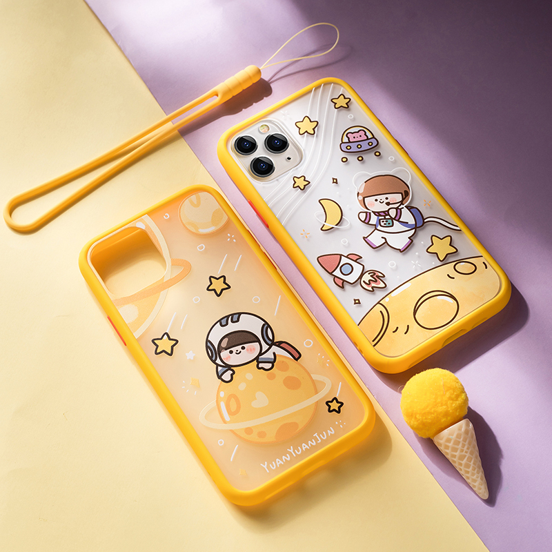 卡绮 圆圆君遨游太空苹果11手机壳iPhone12透明promax软x硅胶