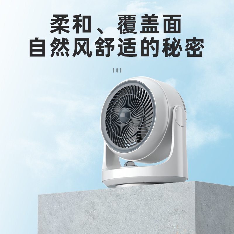 赛亿(Shinee)空气循环扇 三档风速 上下仰俯调节 低噪循环送风 转页扇 电风扇台扇迷你节能省电摇头风扇FX-30L