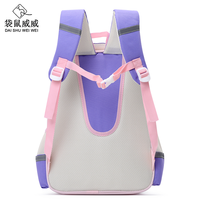 袋鼠威威 学生书包 送胶囊雨伞和文具套装 XFH2329-2高清大图