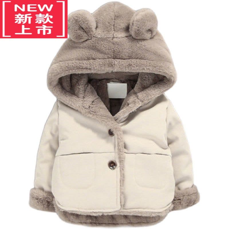 可莉允宝宝婴儿冬装加绒加厚秋冬外套冬衣一岁六个月男女童棉服冬季棉衣图片