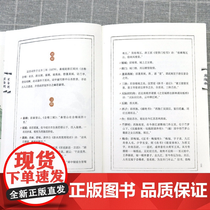 片玉词 婉约派词人周邦彦词集名家陈可抒精华式评注收录幸野梅岭彩色木版画四色全彩印刷书籍高清大图