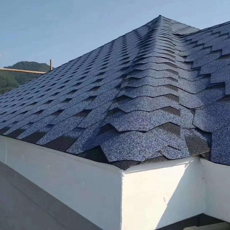 自粘型沥青瓦片铁皮屋面水泥屋顶防水建筑用阳光房隔热油毡玻纤瓦