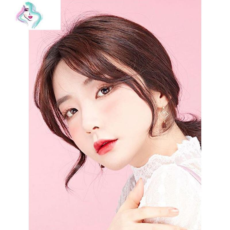 龙须刘海假发女网红两侧修脸八字中分假刘海微卷无痕刘海假发片你那么