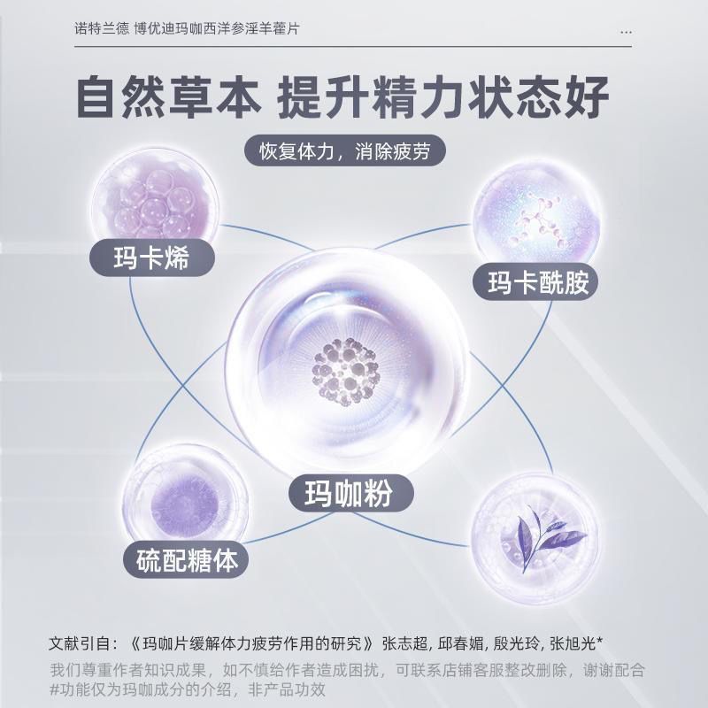 [5瓶]诺特兰德玛咖西洋参淫羊藿片30片/5瓶 缓解体力疲劳男士保健食品官方旗舰店