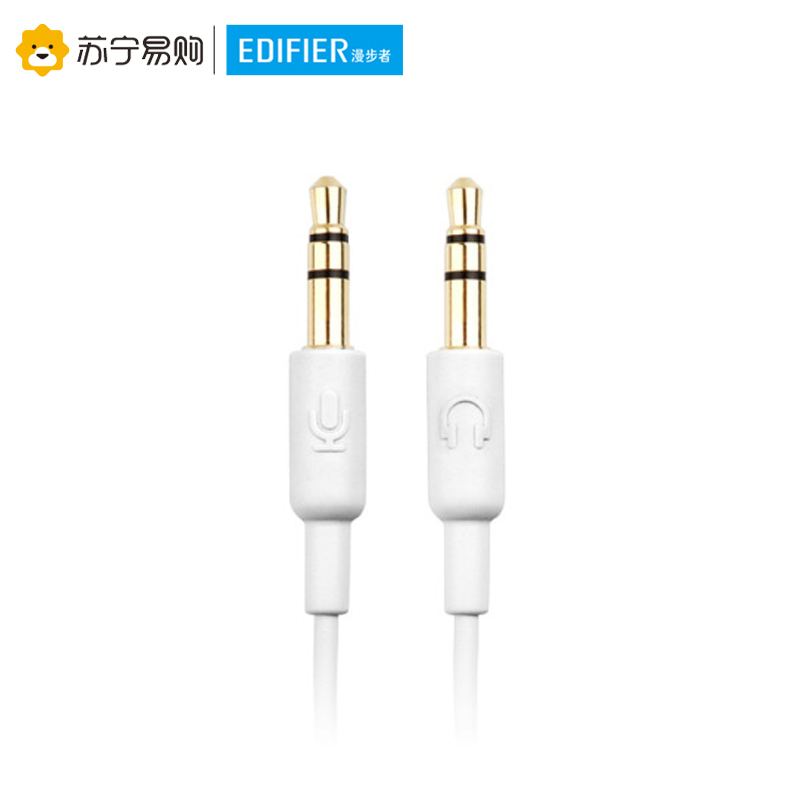 Edifier/漫步者 K210台式电脑3.5mm插孔有线耳机入耳式吃鸡游戏耳麦带话筒带麦 白色