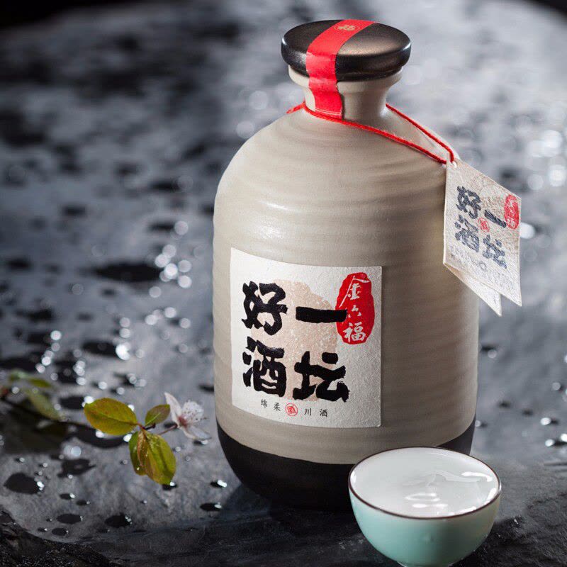 金六福自营]金六福一坛好酒40.8度浓清兼香型川酒纯粮食白酒单瓶