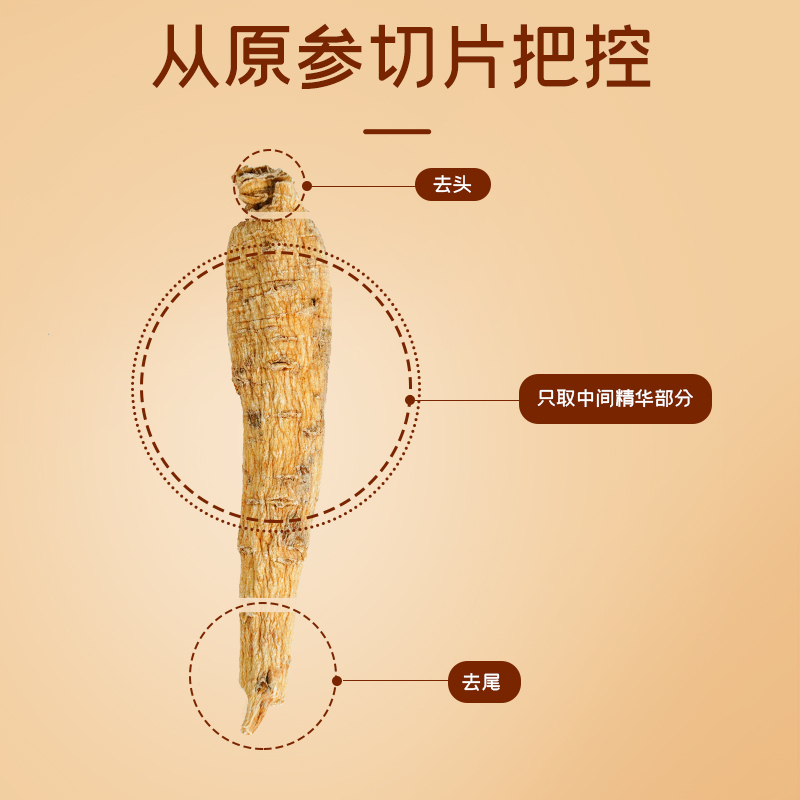梦岭南 西洋参10g 花旗参切片含片 1管装 营养品滋补品