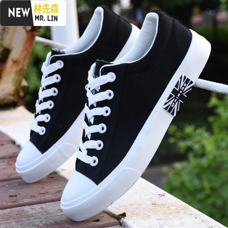 低帮百搭休闲情侣款帆布鞋运动鞋男士小白鞋子板鞋球鞋布鞋子帆布鞋