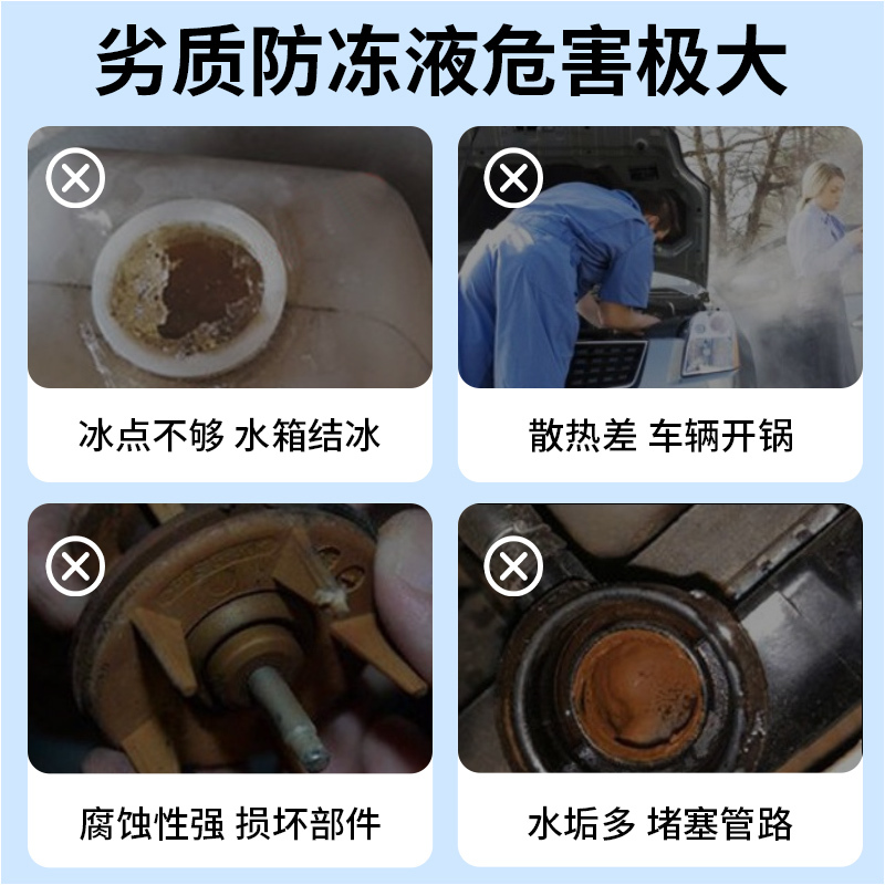 蓝星正品汽车防冻液冬季长效大桶不冻液货车发动机冷却液蓝色-40度18kg
