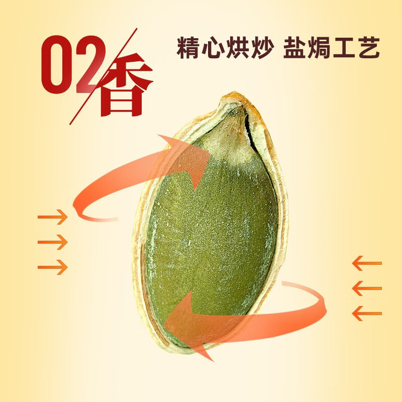 鲜记盐焗南瓜子348g/罐 脆香饱满 坚果休闲零食高清大图