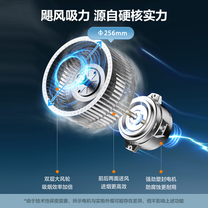 万家乐AJ4家用厨房大吸力抽油烟机挥手感应23m³吸力自动清洁小型侧吸式吸油烟机