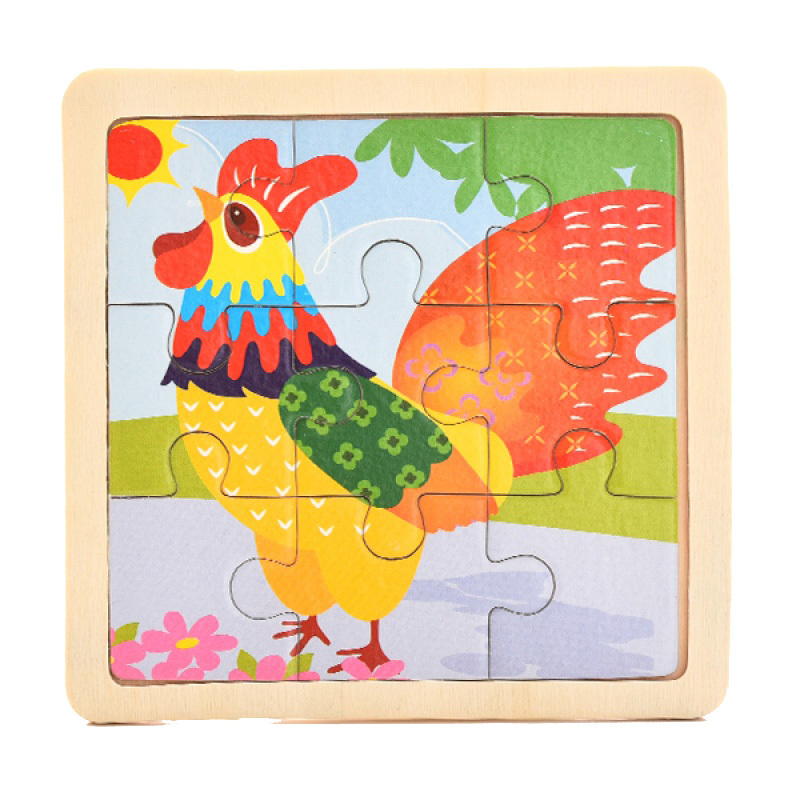 儿童卡通动物拼图创意宝宝幼儿园木质拼版亲子玩具安全无毒