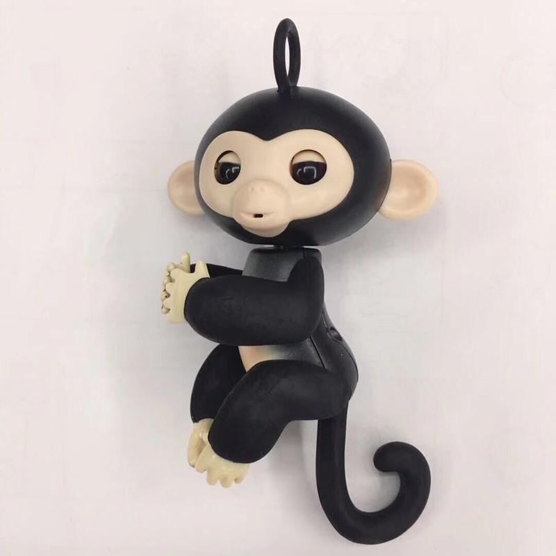 幻彩之间趣味手指猴智能玩具宠物猴子机器人电子3-6岁儿童礼物 黑色