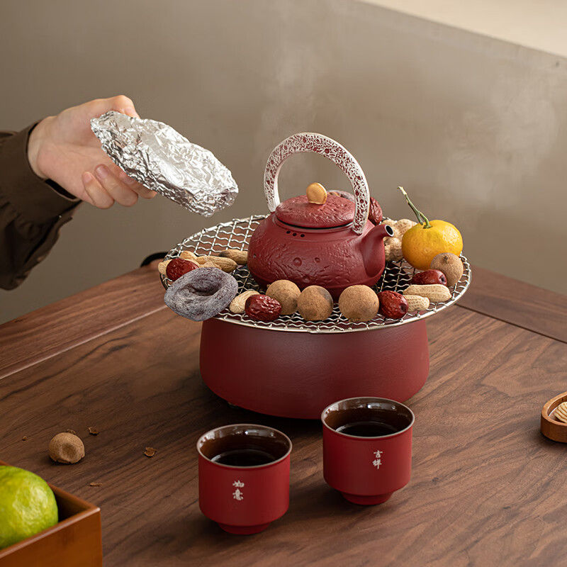 苏氏陶瓷/SUSHI CERAMICS SS014 走进故宫鎏银提梁温茶小套装 (单位:套)高清大图