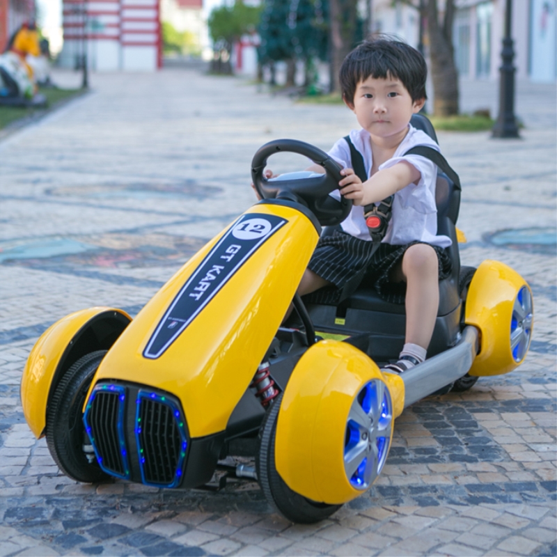 儿童电动车卡丁车可坐人小孩玩具车宝宝遥控车双驱四轮大赛车