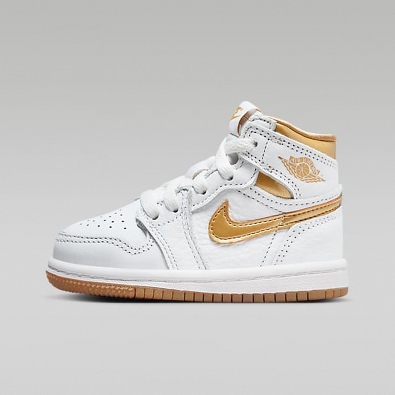 耐克nike青少年airjordanaj1high白金色高帮篮球鞋fd2598107