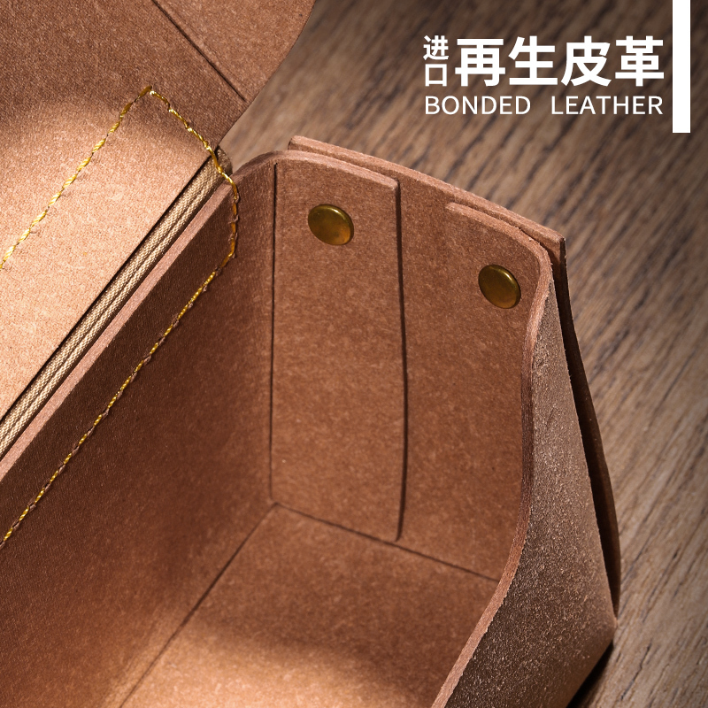 三木(SUNWOOD)牛皮纸文具盒复古风文艺铅笔盒简约笔袋大容量大学初中高中生男女ins潮创意个性极简日系收纳纸盒眼镜盒