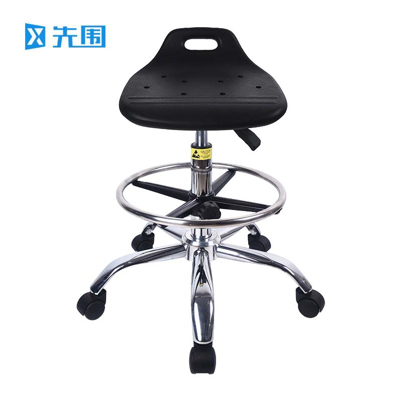 先围 防静电椅 加高脚踏轮升降60-84cm 个高清大图