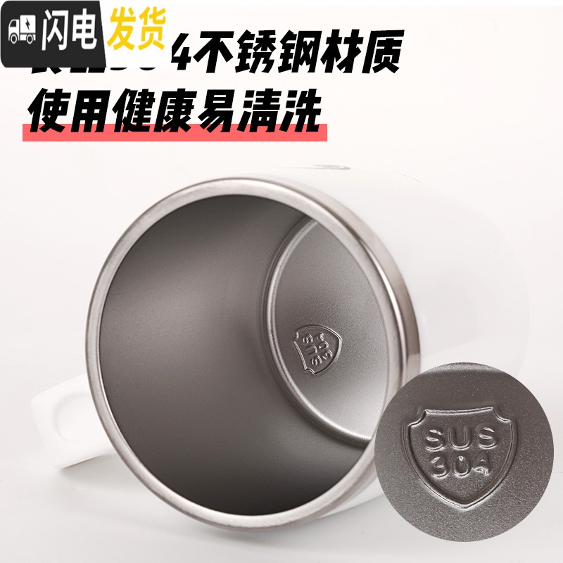 三维工匠不锈钢马克杯家用耐摔创意个性潮流女男喝水茶杯子带盖水杯高清大图