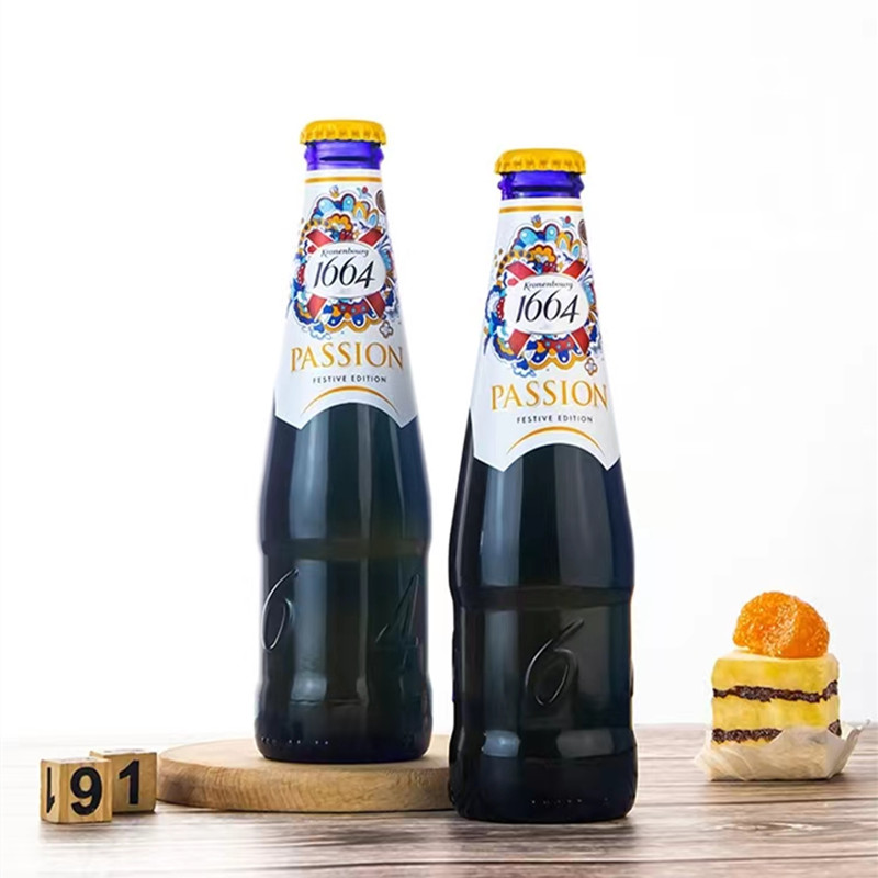 Kronenbourg1664百香果啤酒法国果味小麦啤250ml*12瓶装